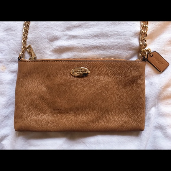 Coach brown and gold crossbody purse - Picture 4 of 7